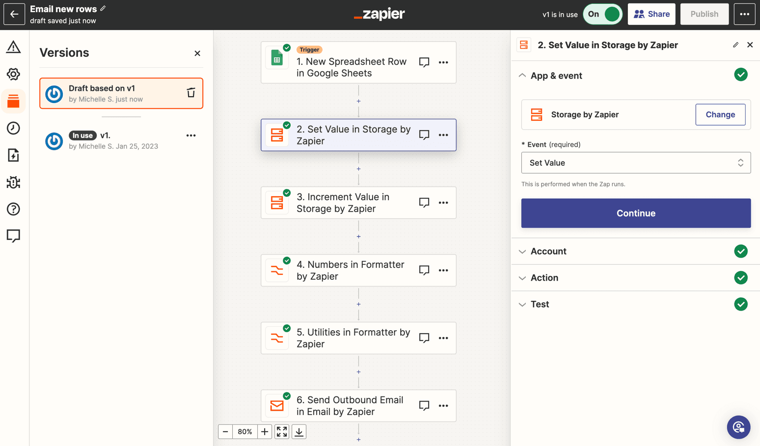 An Zapier workflow image