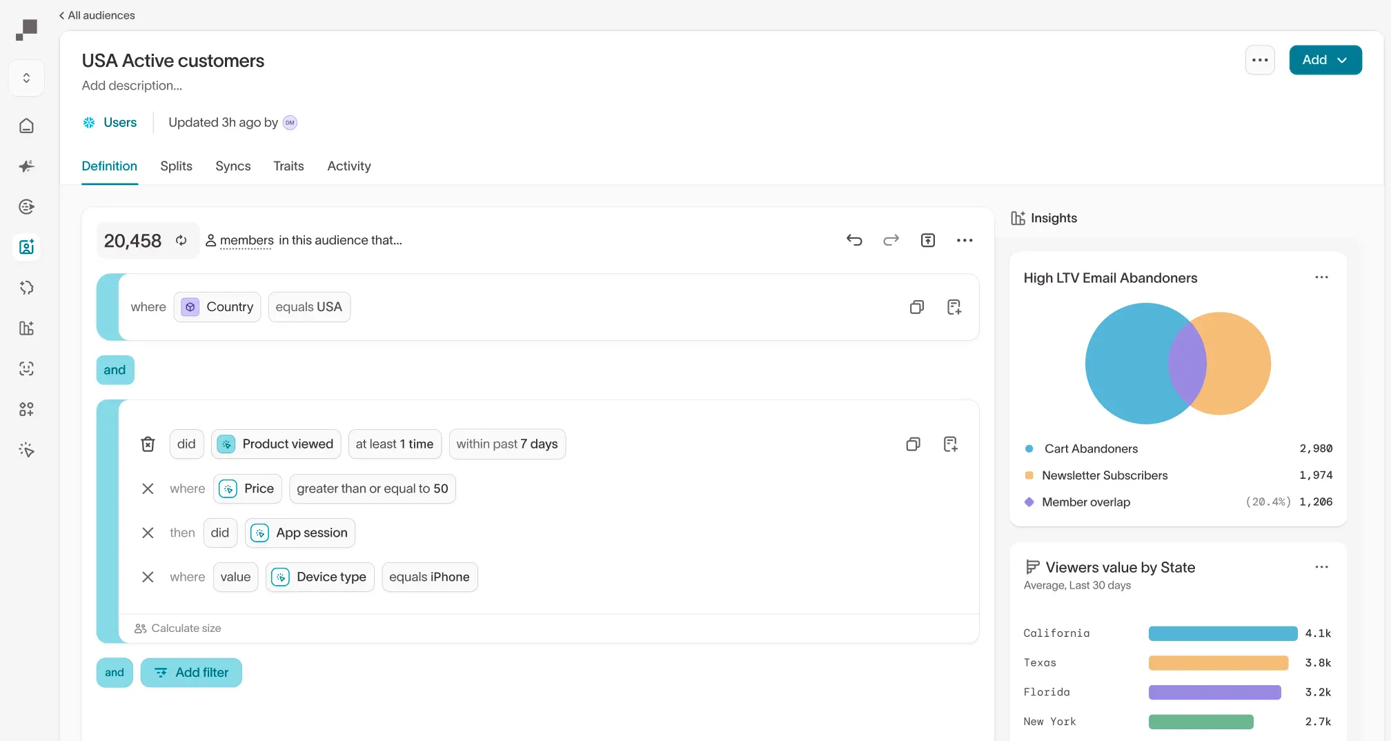 Audience builder