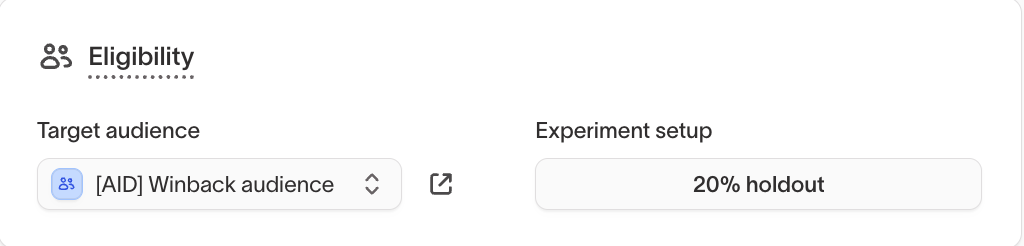 Eligibility settings