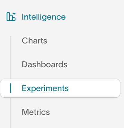 Intelligence navigation menu