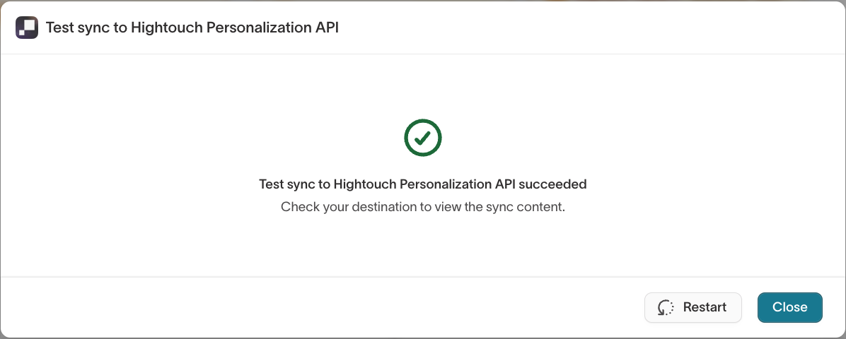 Successful test sync