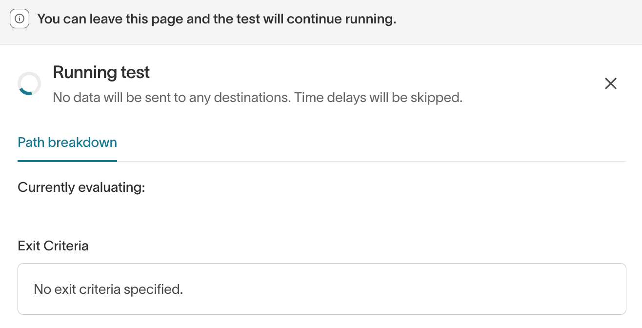 Run test simulation