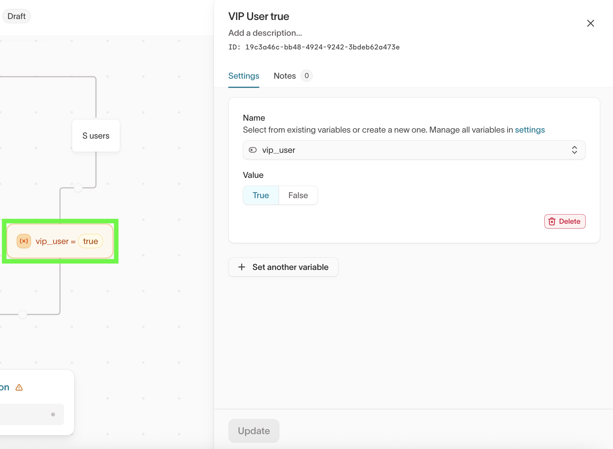 Setting a journey variable on a branch