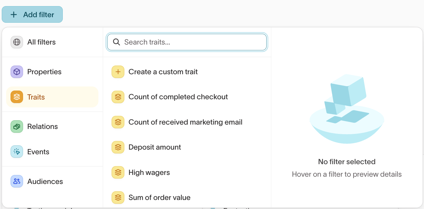 Use a trait in an audience