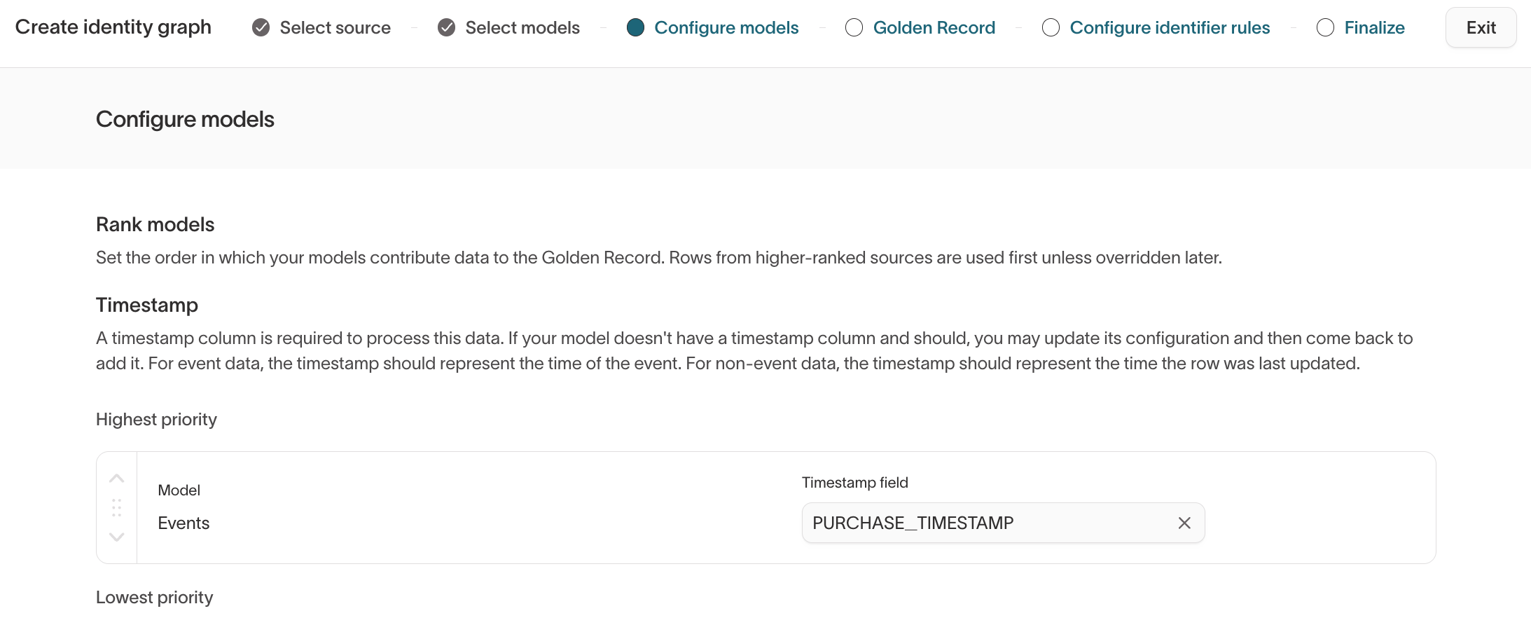Configure models