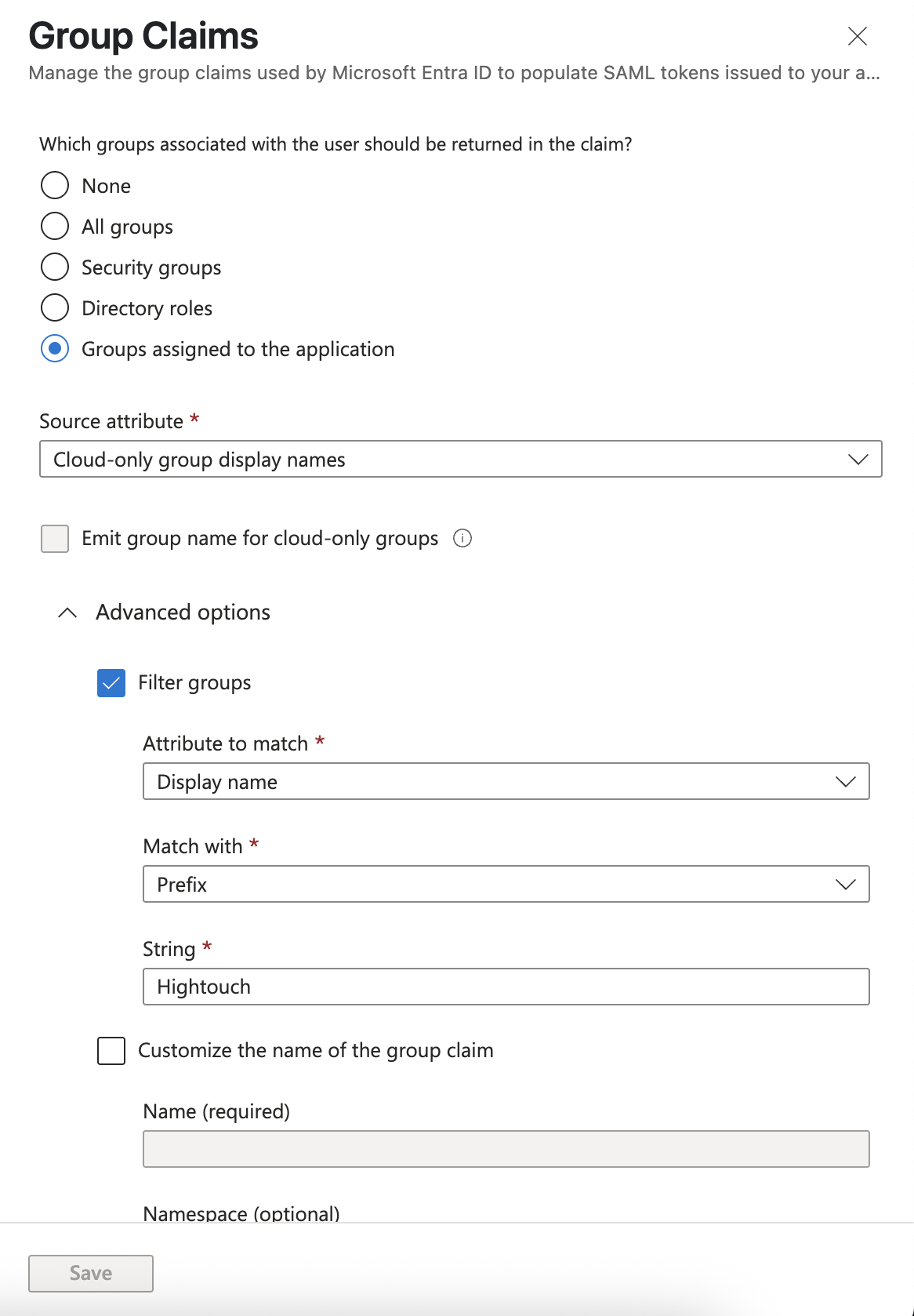 Group SAML mapping